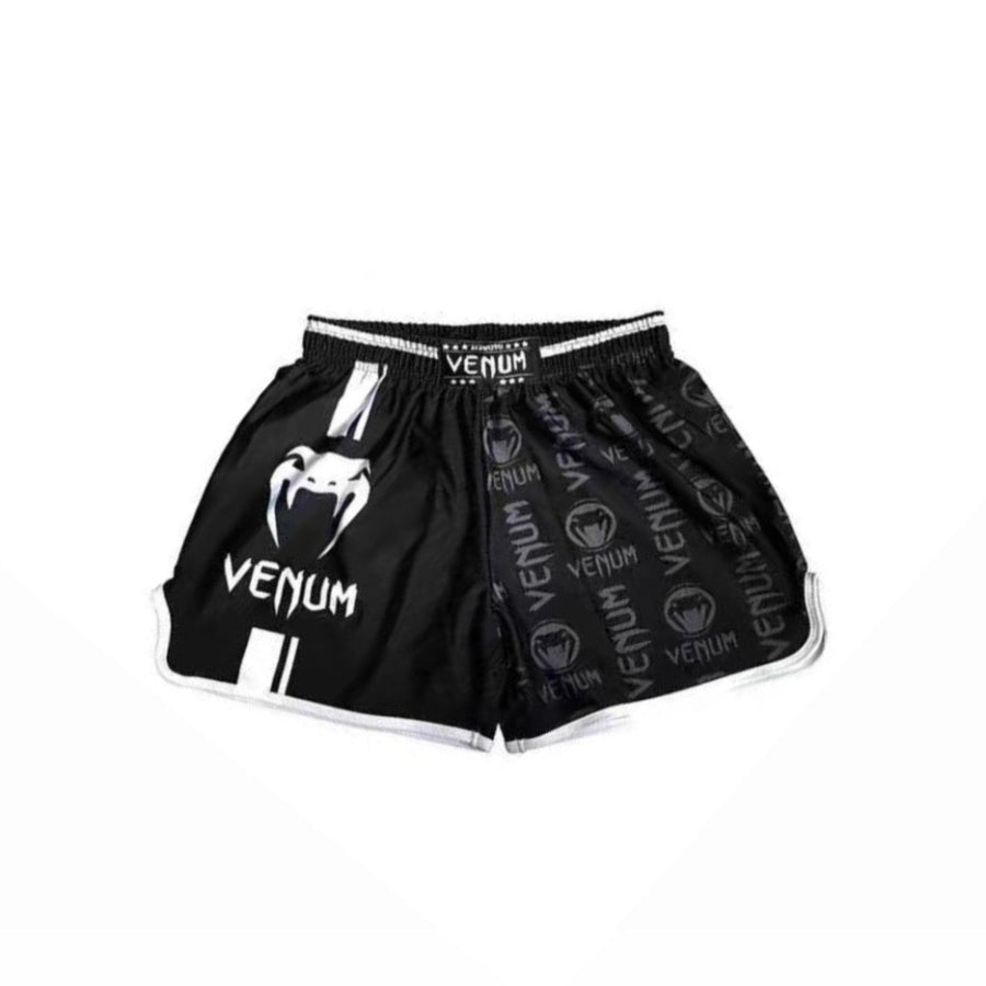 Black and white venum shorts