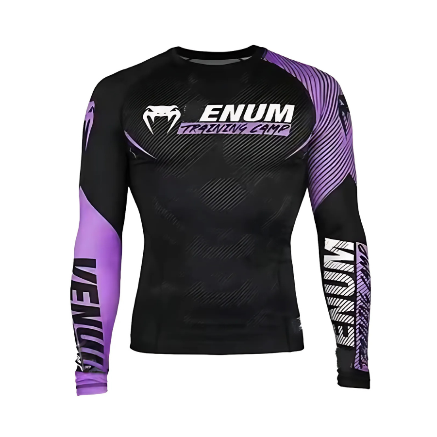 Venum professional purple viper long rushguard MMA | חולצת ונום ראשגארד ארוכה בעיצוב וייפר סגול