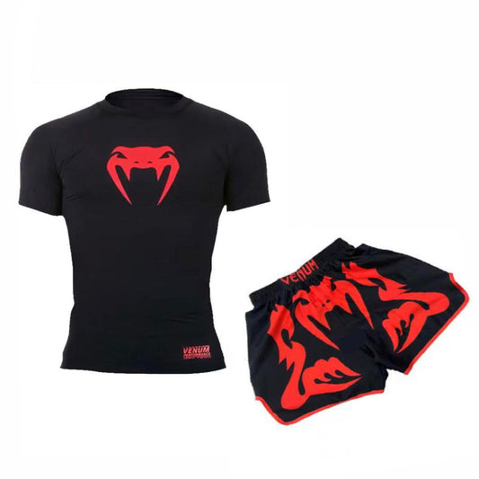 black and red venum set