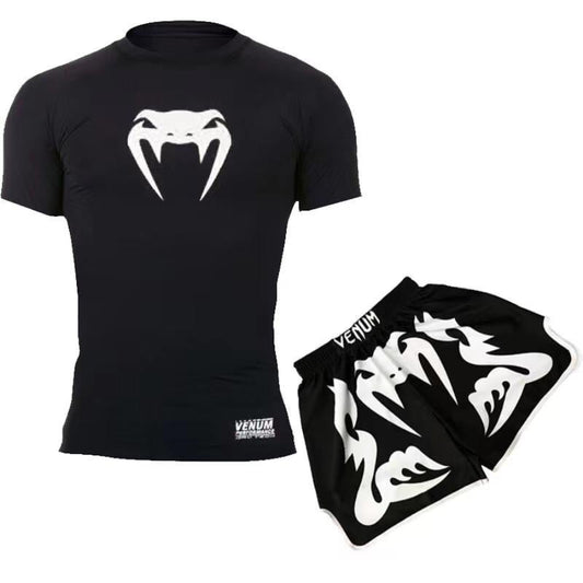 black and white venum set