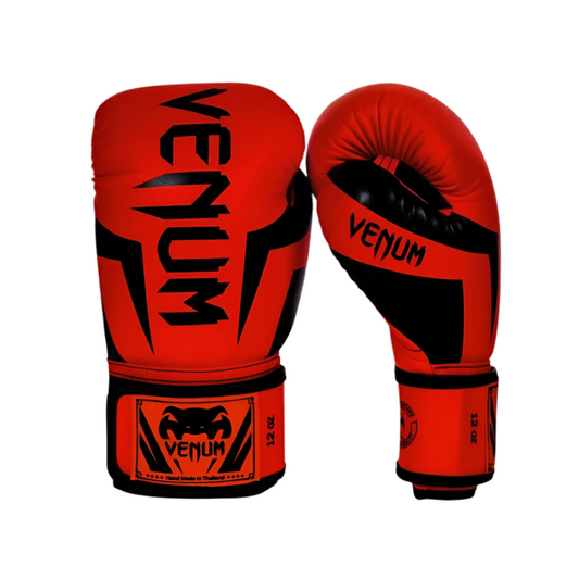 venum red boxing gloves