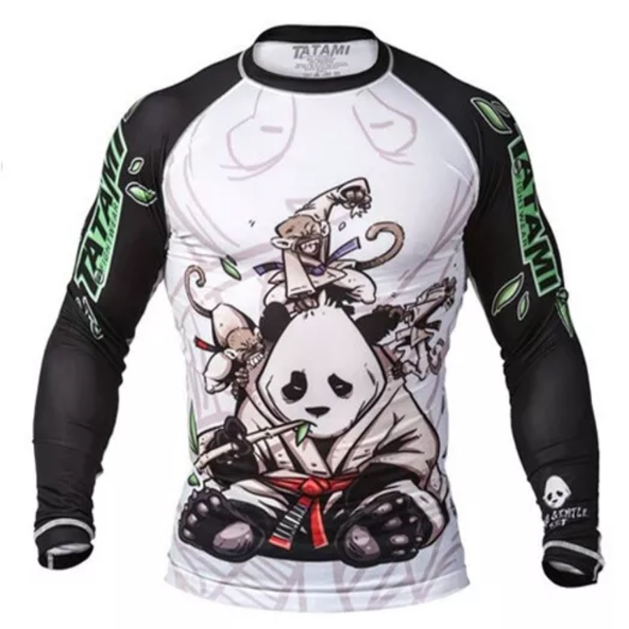 Tatami professional long panda rushguard | חולצת ראשגארד ארוכה טאטאמי בעיצוב פנדה