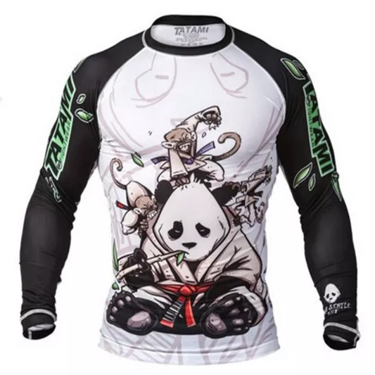 Tatami professional long panda rushguard | חולצת ראשגארד ארוכה טאטאמי בעיצוב פנדה