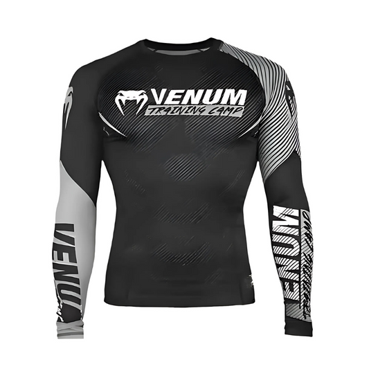 Venum Long Shirt Black and Gray